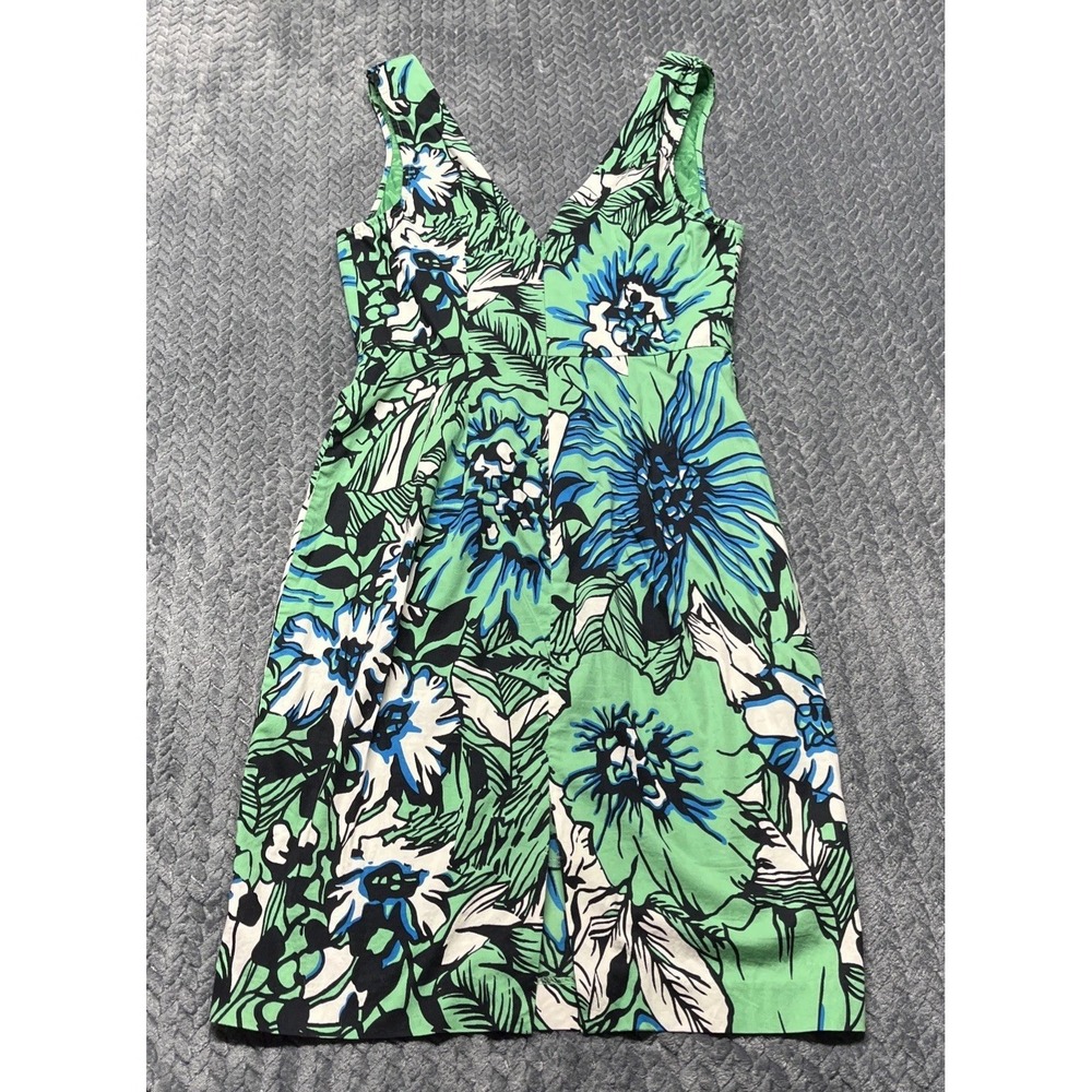 Plenty Dresses by Tracy Reese Pleated Floral Dress Multi Women Size 4 Lined Top - Picture 4 of 10